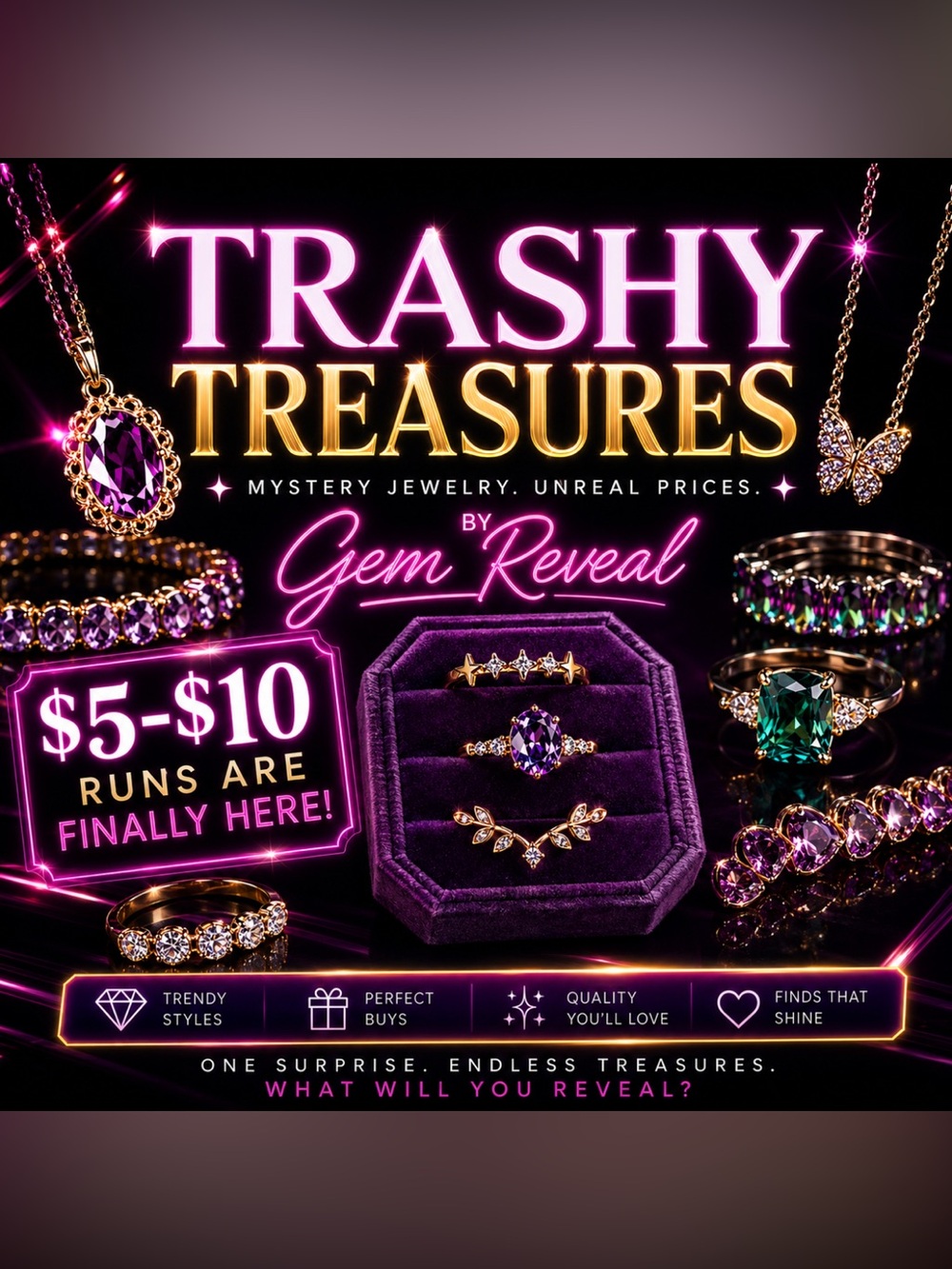 “TRASHY TREASURE” - $5+ RUNS‼️😱 - UNLISTED Handpicked Jewelry Pieces! ✨